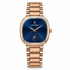 POEDAGAR 783 Square in Rose Gold / Blue Dial