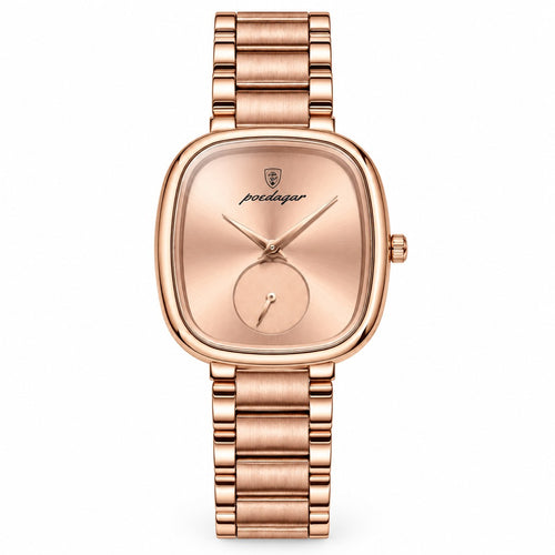 POEDAGAR 783 Square in Rose Gold / Gold Dial