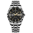 POEDAGAR 858 Faceted Day-Date in Black / Black Dial