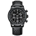POEDAGAR 921 Tachymeter Chronograph in Black / Black Dial