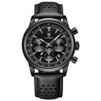 POEDAGAR 921 Tachymeter Chronograph in Black / Black Dial