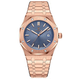 Rose Gold / Blue Dial