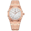 POEDAGAR 924 Octagon Steel in Rose Gold / White Dial