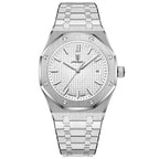 POEDAGAR 924 Octagon Steel in Silver / White Dial