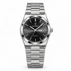 POEDAGAR 930 Sunray Day-Date in Silver / Black Dial