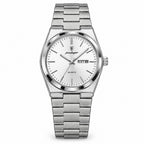 POEDAGAR 930 Sunray Day-Date in Silver / White Dial
