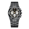 POEDAGAR 970 Steel Chronograph in Black / Black Dial