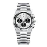Silver / White Dial, Black Subdials